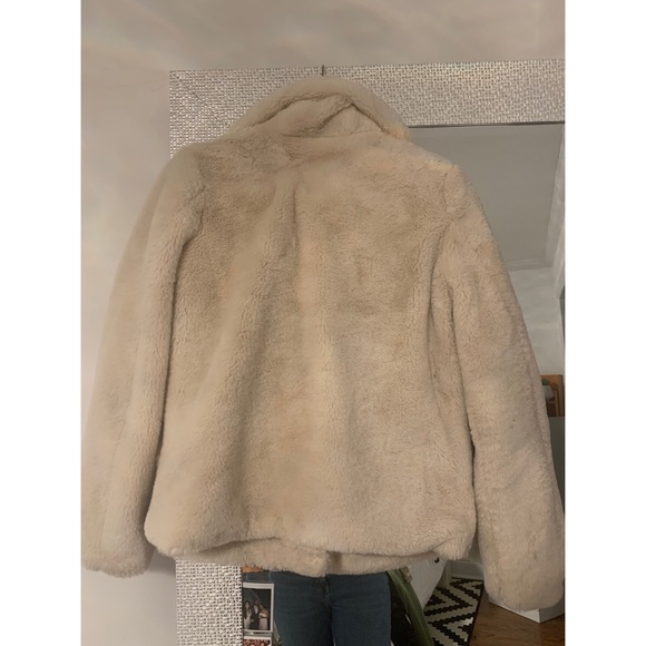VINTAGE Jou Jou Cozy Faux White Fur Collar Jacket - Picture 10 of 10